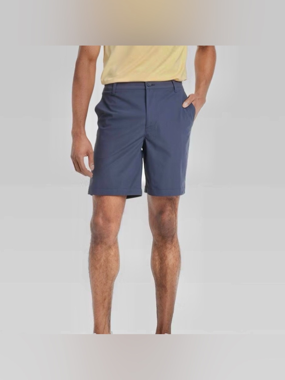 all in motion Men's Navy Flat-Front Stretch golf Shorts size 32